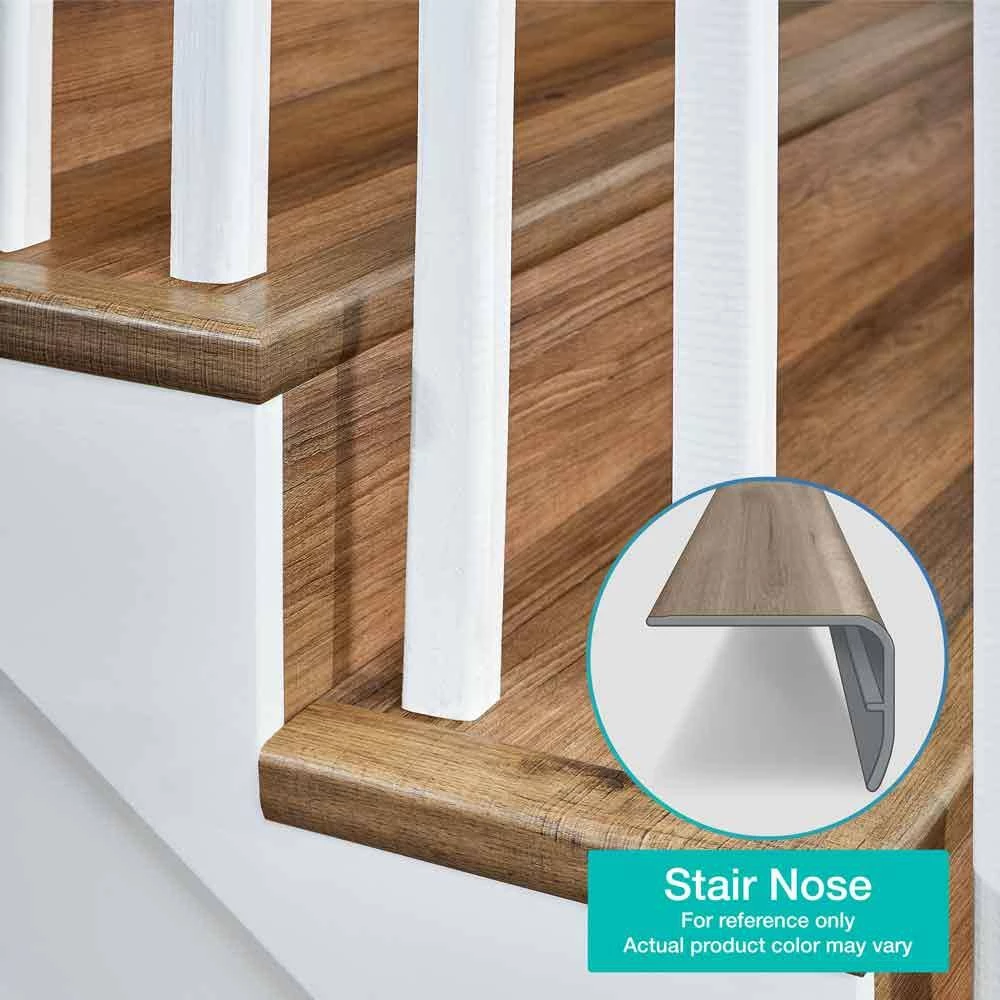 Hopsack 1.32 in. Thick x 1.88 in. Wide x 78.7 in. Length Vinyl Stair Nose Molding by PERFORMANCE ACCESSORIES 2 Hopsack 1.32 in. Thick x 1.88 in. Wide x 78.7 in. Length Vinyl Stair Nose Molding by PERFORMANCE ACCESSORIES - Image 2