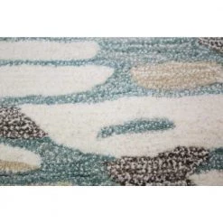 Greenwich Ivory/Aqua 3 ft. x 8 ft. (2'6" x 8') Abstract Contemporary Runner by BASHIAN -BASHIAN Shop ivory aqua bashian area rugs 649652300733 4f 1000