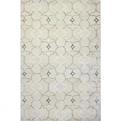 Greenwich Ivory 4 ft. x 6 ft. (3'9" x 5'9") Geometric Contemporary Accent Rug by BASHIAN
