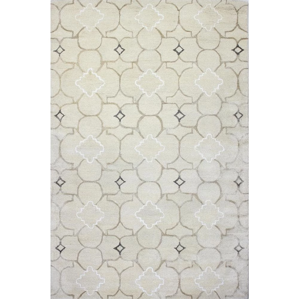Greenwich Ivory 4 ft. x 6 ft. (3'9" x 5'9") Geometric Contemporary Accent Rug by BASHIAN 1 Greenwich Ivory 4 ft. x 6 ft. (3'9" x 5'9") Geometric Contemporary Accent Rug by BASHIAN