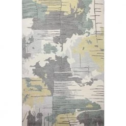 Greenwich Ivory 6 ft. x 9 ft. (5'6" x 8'6") Abstract Contemporary Area Rug by BASHIAN