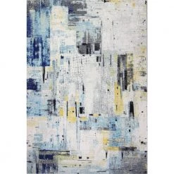 Everek Ivory 9 ft. x 12 ft. (8'6" x 11'6") Abstract Transitional Area Rug by BASHIAN