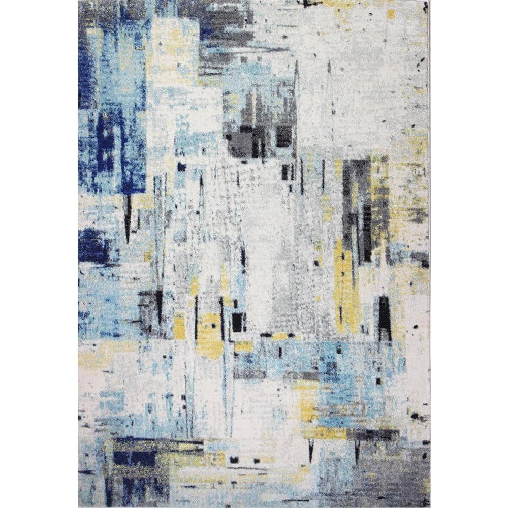 Everek Ivory 9 ft. x 12 ft. (8'6" x 11'6") Abstract Transitional Area Rug by BASHIAN 1 Everek Ivory 9 ft. x 12 ft. (8'6" x 11'6") Abstract Transitional Area Rug by BASHIAN