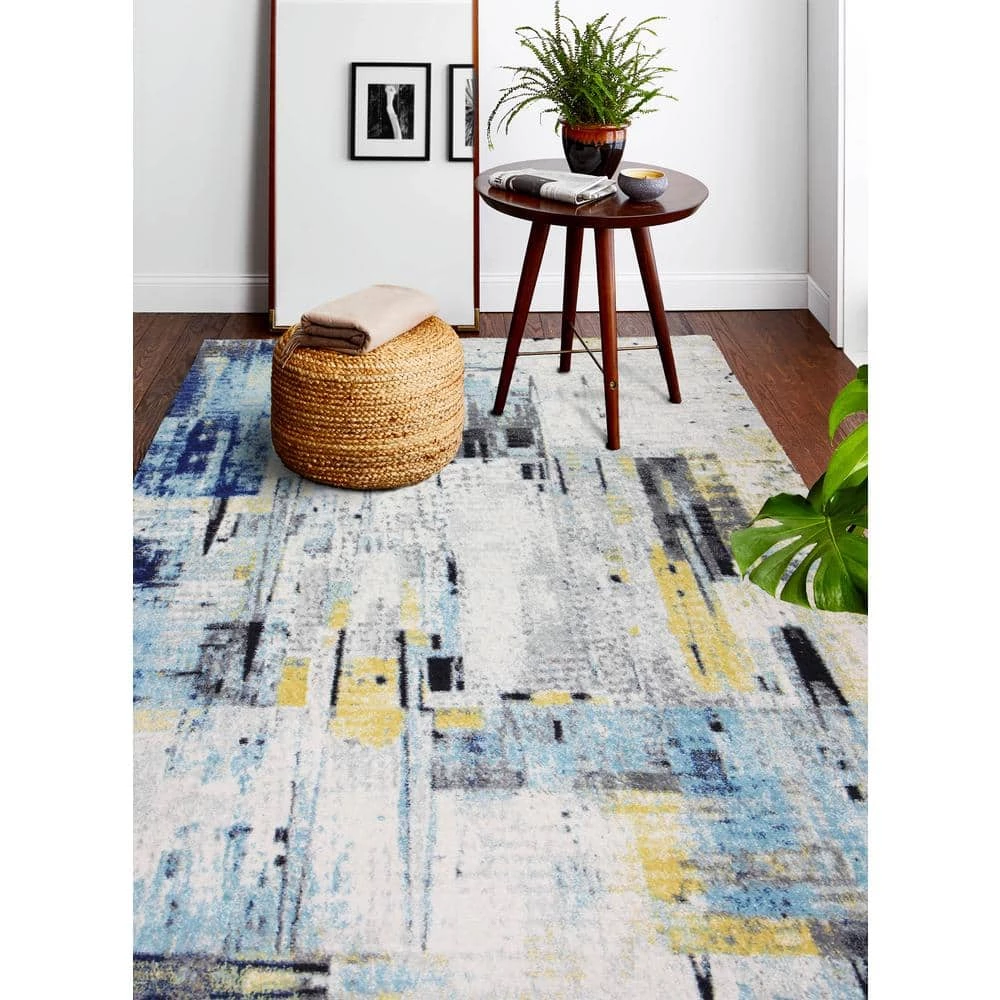 Everek Ivory 9 ft. x 12 ft. (8'6" x 11'6") Abstract Transitional Area Rug by BASHIAN 2 Everek Ivory 9 ft. x 12 ft. (8'6" x 11'6") Abstract Transitional Area Rug by BASHIAN - Image 2