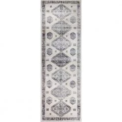 Sierra Ivory 3 ft. x 8 ft. (2'6" x 8') Geometric Transitional Runner by BASHIAN