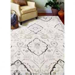 Sevilla Ivory 9 ft. x 12 ft. (8 ft. 6 in. x 11 ft. 6 in.) Floral Transitional Area Rug by BASHIAN 11 Sevilla Ivory 9 ft. x 12 ft. (8 ft. 6 in. x 11 ft. 6 in.) Floral Transitional Area Rug by BASHIAN -BASHIAN Shop ivory bashian area rugs 649652305097 31 1000