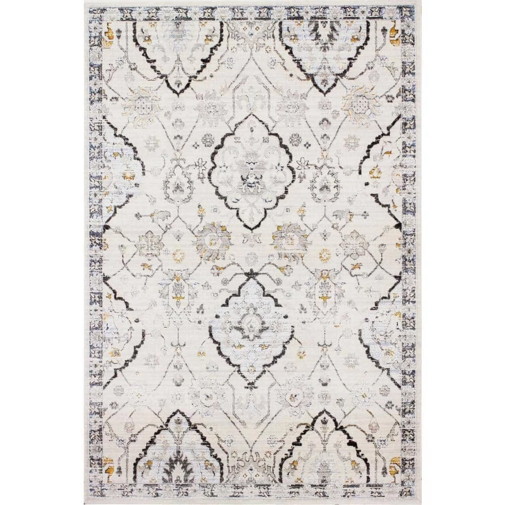 Sevilla Ivory 9 ft. x 12 ft. (8 ft. 6 in. x 11 ft. 6 in.) Floral Transitional Area Rug by BASHIAN 1 Sevilla Ivory 9 ft. x 12 ft. (8 ft. 6 in. x 11 ft. 6 in.) Floral Transitional Area Rug by BASHIAN