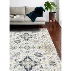 Verona Ivory 9 ft. x 12 ft. (8 ft. 6 in. x 11 ft. 6 in.) Geometric Transitional Area Rug by BASHIAN -BASHIAN Shop ivory bashian area rugs 649652305608 31 1000