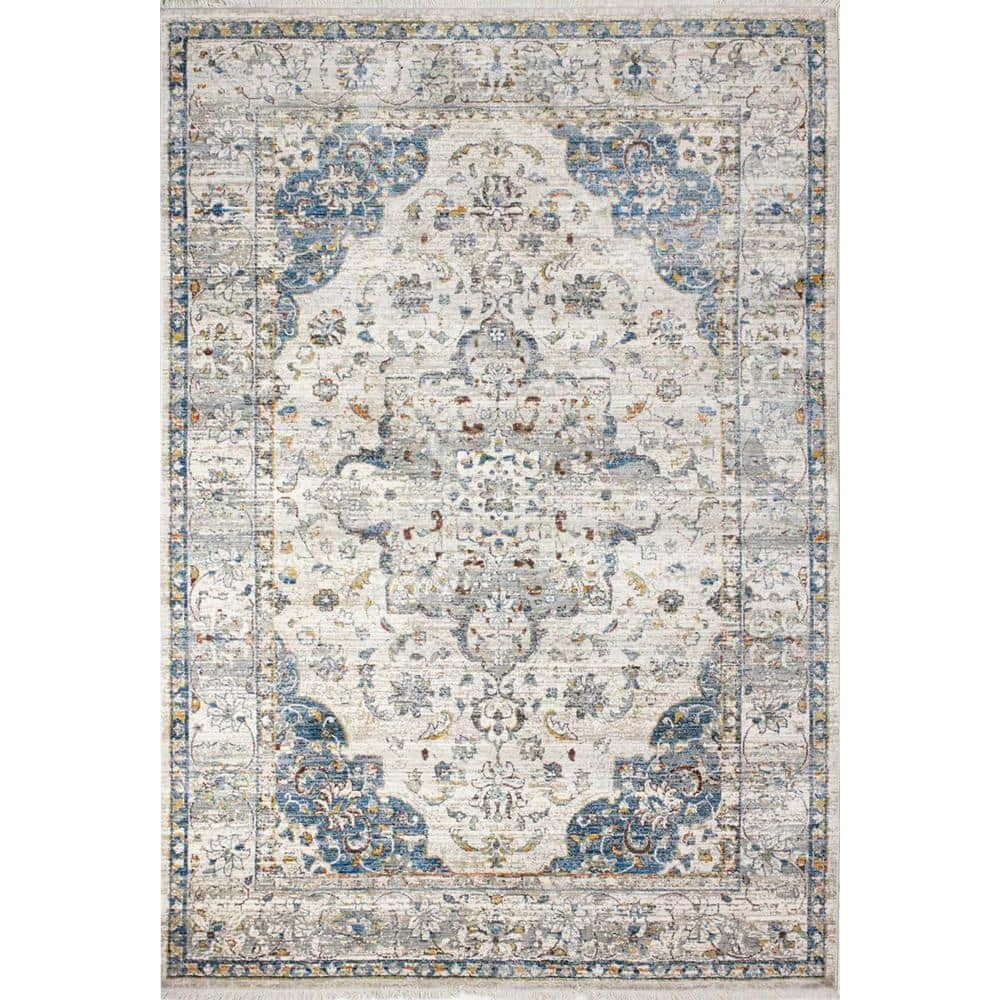 Century Ivory 8 ft. x 10 ft. (7'9" x 9'9") Floral Transitional Area Rug by BASHIAN 1 Century Ivory 8 ft. x 10 ft. (7'9" x 9'9") Floral Transitional Area Rug by BASHIAN