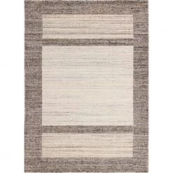 Savannah Ivory/Beige 5 ft. x 8 ft. (5' x 7'6") Geometric Contemporary Area Rug by BASHIAN