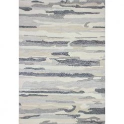 Norwalk Ivory/Black 9 ft. x 12 ft. (8 ft. 6 in. x 11 ft. 6 in.) Abstract Contemporary Area Rug by BASHIAN