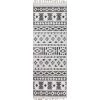 Navajo Ivory/Black 3 ft. x 8 ft. (2'6" x 8') Geometric Contemporary Runner Rug by BASHIAN