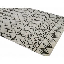 Chelsea Ivory/Black 10 ft. x 14 ft. (9'6" x 13'6") Moroccan Contemporary Area Rug by BASHIAN -BASHIAN Shop ivory black bashian area rugs 649652296807 31 1000