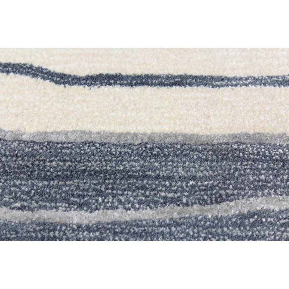 Greenwich Ivory/Blue 4 ft. x 6 ft. (3'9" x 5'9") Geometric Transitional Accent Rug by BASHIAN 4 Greenwich Ivory/Blue 4 ft. x 6 ft. (3'9" x 5'9") Geometric Transitional Accent Rug by BASHIAN - Image 4