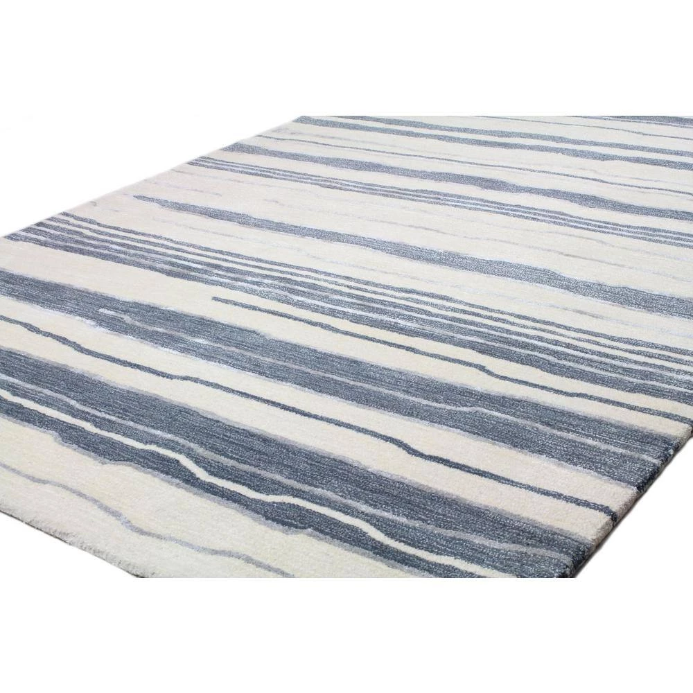 Greenwich Ivory/Blue 4 ft. x 6 ft. (3'9" x 5'9") Geometric Transitional Accent Rug by BASHIAN 2 Greenwich Ivory/Blue 4 ft. x 6 ft. (3'9" x 5'9") Geometric Transitional Accent Rug by BASHIAN - Image 2