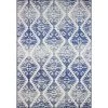 Mayfair Ivory/Blue 4 ft. x 6 ft. (3'6" x 5'6") Geometric Transitional Accent Rug by BASHIAN