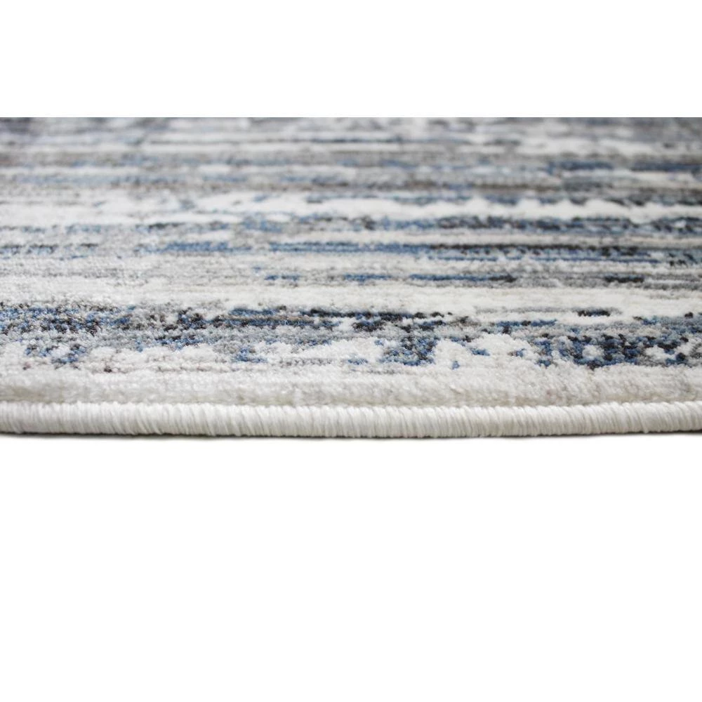 Cambridge Ivory/Blue 3 ft. x 8 ft. (2'6" x 8') Striped Contemporary Runner by BASHIAN 5 Cambridge Ivory/Blue 3 ft. x 8 ft. (2'6" x 8') Striped Contemporary Runner by BASHIAN - Image 5