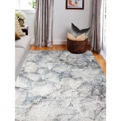 Cambridge Ivory/Blue 5 ft. x 8 ft. (5' x 7'6") Abstract Transitional Area Rug by BASHIAN 9 Cambridge Ivory/Blue 5 ft. x 8 ft. (5' x 7'6") Abstract Transitional Area Rug by BASHIAN -BASHIAN Shop ivory blue bashian area rugs 649652306193 31 1000