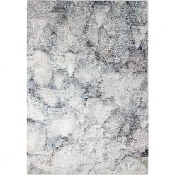 Cambridge Ivory/Blue 5 ft. x 8 ft. (5' x 7'6") Abstract Transitional Area Rug by BASHIAN