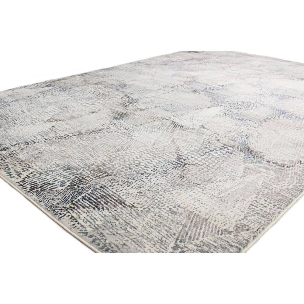 Cambridge Ivory/Blue 5 ft. x 8 ft. (5' x 7'6") Abstract Transitional Area Rug by BASHIAN 2 Cambridge Ivory/Blue 5 ft. x 8 ft. (5' x 7'6") Abstract Transitional Area Rug by BASHIAN - Image 2