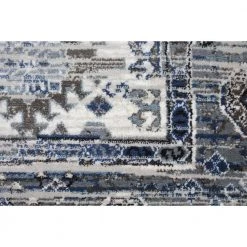 Cambridge Ivory/Blue 7 ft. x 10 ft. (7'1" x 10') Geometric Transitional Area Rug by BASHIAN -BASHIAN Shop ivory blue bashian area rugs 649652306209 4f 1000