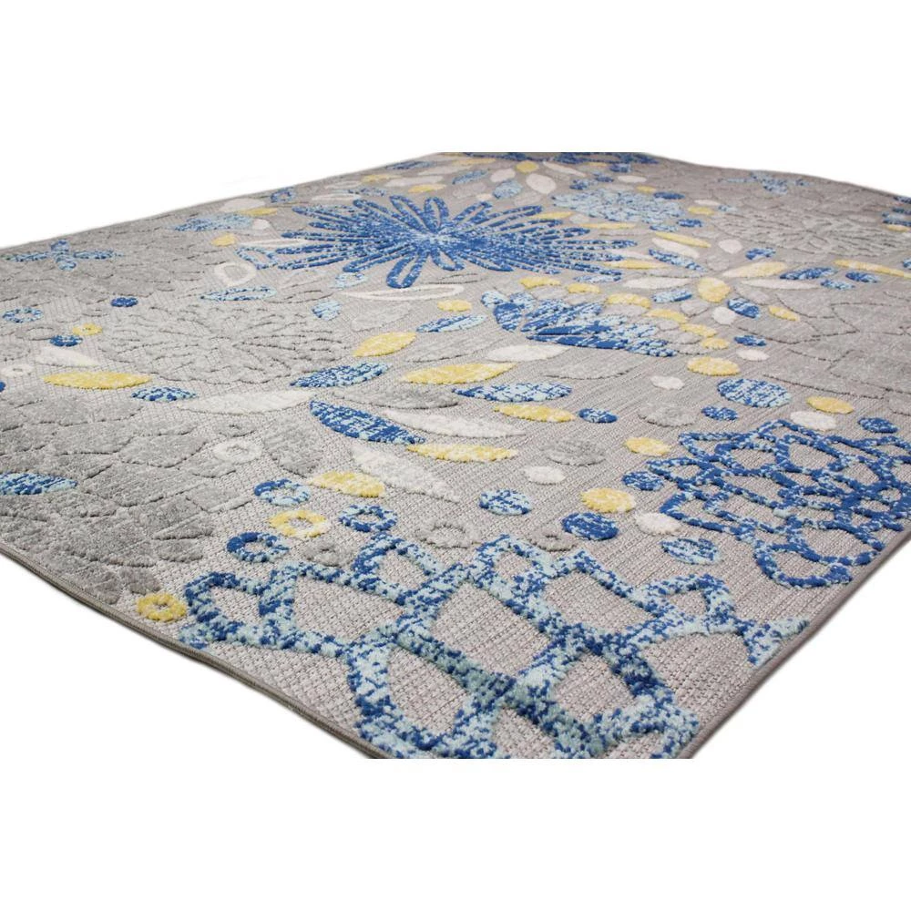 Veranda Ivory/Blue 2.6 ft. x 8 ft. Floral Transitional Area Rug by BASHIAN 2 Veranda Ivory/Blue 2.6 ft. x 8 ft. Floral Transitional Area Rug by BASHIAN - Image 2