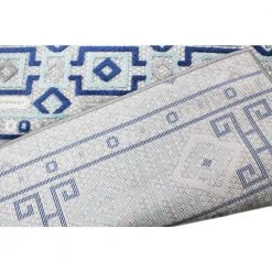Veranda Ivory/Blue 8.6 ft. x 11.6 ft. Geometric Transitional Area Rug by BASHIAN 8 Veranda Ivory/Blue 8.6 ft. x 11.6 ft. Geometric Transitional Area Rug by BASHIAN -BASHIAN Shop ivory blue bashian outdoor rugs 649652304533 c3 1000