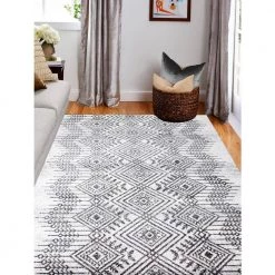 Tangier Ivory/Charcoal 4 ft. x 6 ft. (3 ft. 6 in. x 5 ft. 6 in.) Geometric Contemporary Accent Rug by BASHIAN 11 Tangier Ivory/Charcoal 4 ft. x 6 ft. (3 ft. 6 in. x 5 ft. 6 in.) Geometric Contemporary Accent Rug by BASHIAN -BASHIAN Shop ivory charcoal bashian area rugs 649652307893 31 1000