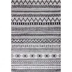 Tangier Ivory/Charcoal 4 ft. x 6 ft. (3 ft. 6 in. x 5 ft. 6 in.) Geometric Contemporary Accent Rug by BASHIAN