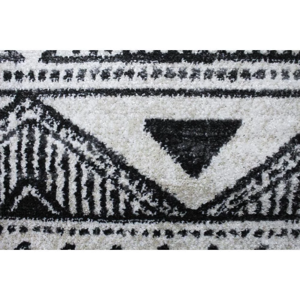 Tangier Ivory/Charcoal 8 ft. x 10 ft. (7 ft. 6 in. x 9 ft. 6 in.) Geometric Contemporary Area Rug by BASHIAN 4 Tangier Ivory/Charcoal 8 ft. x 10 ft. (7 ft. 6 in. x 9 ft. 6 in.) Geometric Contemporary Area Rug by BASHIAN - Image 4