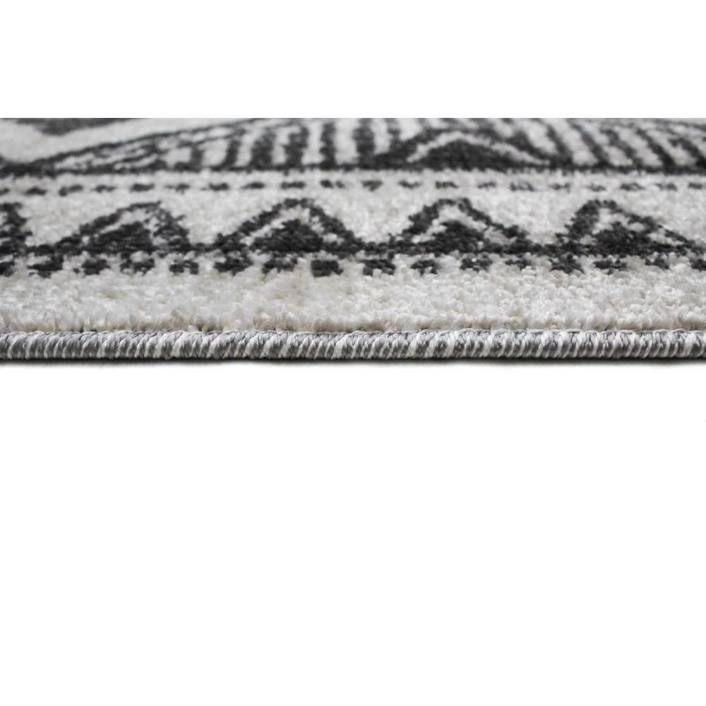 Tangier Ivory/Charcoal 8 ft. x 10 ft. (7 ft. 6 in. x 9 ft. 6 in.) Geometric Contemporary Area Rug by BASHIAN 5 Tangier Ivory/Charcoal 8 ft. x 10 ft. (7 ft. 6 in. x 9 ft. 6 in.) Geometric Contemporary Area Rug by BASHIAN - Image 5