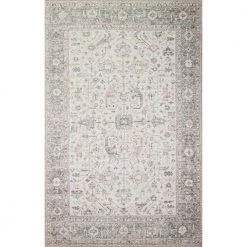 Impressions Ivory/Green 8 ft. x 10 ft. Geometric Transitional Area Rug by BASHIAN