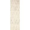 Everek Ivory/Grey 3 ft. x 8 ft. (2'6" x 8') Geometric Contemporary Runner Rug by BASHIAN