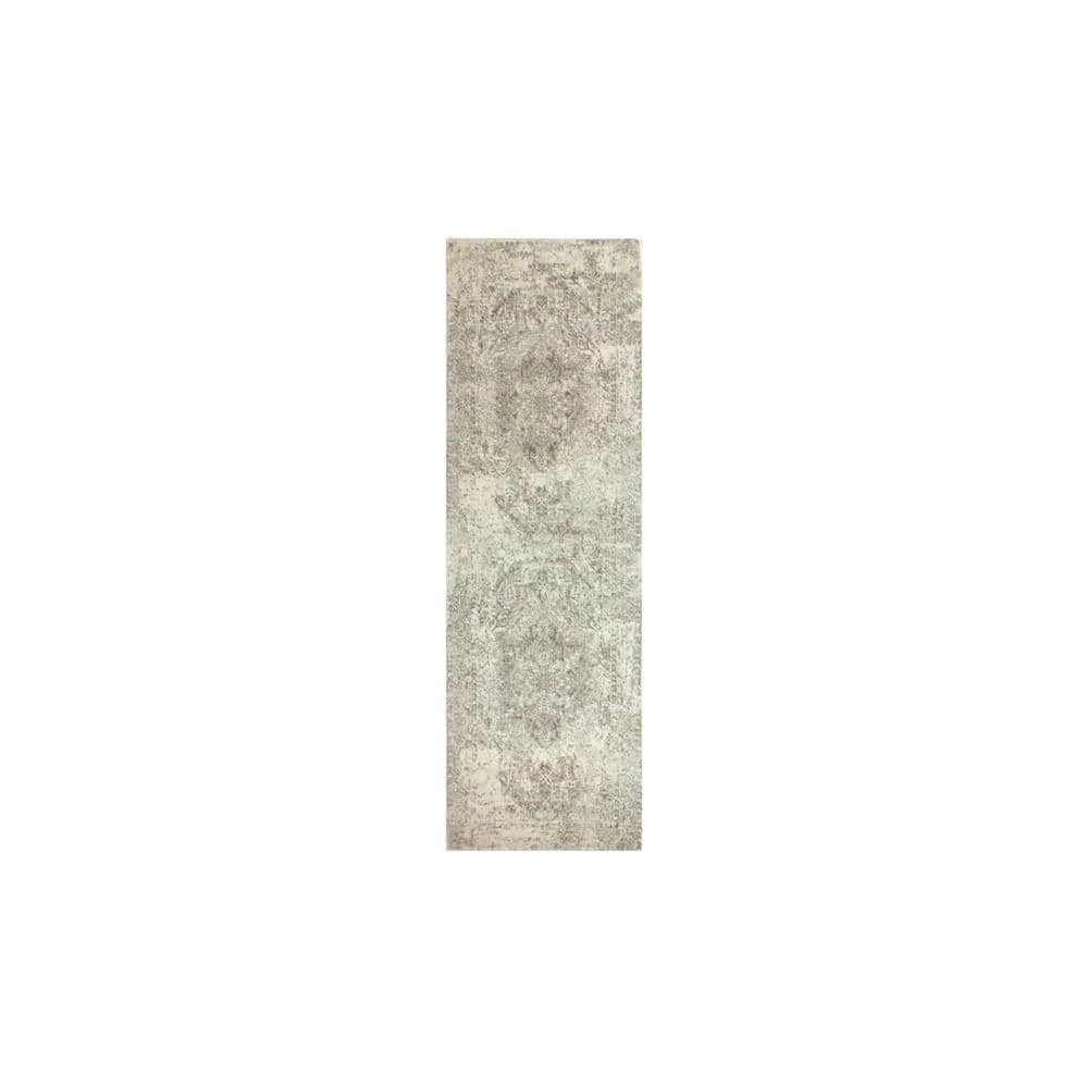Everek Ivory/Grey 3 ft. x 8 ft. (2'6" x 8') Abstract Transitional Runner by BASHIAN 1 Everek Ivory/Grey 3 ft. x 8 ft. (2'6" x 8') Abstract Transitional Runner by BASHIAN