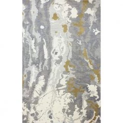 Greenwich Ivory/Grey 3 ft. x 8 ft. (2'6" x 8') Abstract Contemporary Runner by BASHIAN