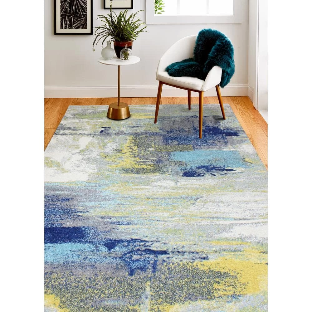 Everek Ivory/Grey 3 ft. x 8 ft. (2'6" x 8') Abstract Transitional Runner Rug by BASHIAN 2 Everek Ivory/Grey 3 ft. x 8 ft. (2'6" x 8') Abstract Transitional Runner Rug by BASHIAN - Image 2