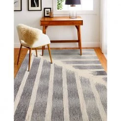 Greenwich Ivory/Grey 8 ft. x 10 ft. (7'9" x 9'9") Striped Contemporary Area Rug by BASHIAN -BASHIAN Shop ivory grey bashian area rugs 649652269368 31 1000