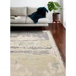 Norwalk Ivory/Grey 5 ft. x 8 ft. (5 ft. x 7 ft. 6 in.) Abstract Contemporary Area Rug by BASHIAN -BASHIAN Shop ivory grey bashian area rugs 649652271750 31 1000