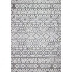 Veranda Ivory/Grey 2.6 ft. x 8 ft. Geometric Transitional Area Rug by BASHIAN