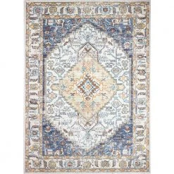 Sorrento Ivory/Navy 9 ft. x 12 ft. (8'6" x 11'6") Geometric Transitional Area Rug by BASHIAN