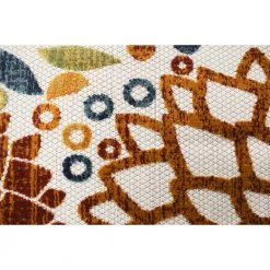 Veranda Ivory/Rust 5 ft. x 7.6 ft. Floral Transitional Area Rug by BASHIAN 9 Veranda Ivory/Rust 5 ft. x 7.6 ft. Floral Transitional Area Rug by BASHIAN -BASHIAN Shop ivory rust bashian outdoor rugs 649652304625 4f 1000