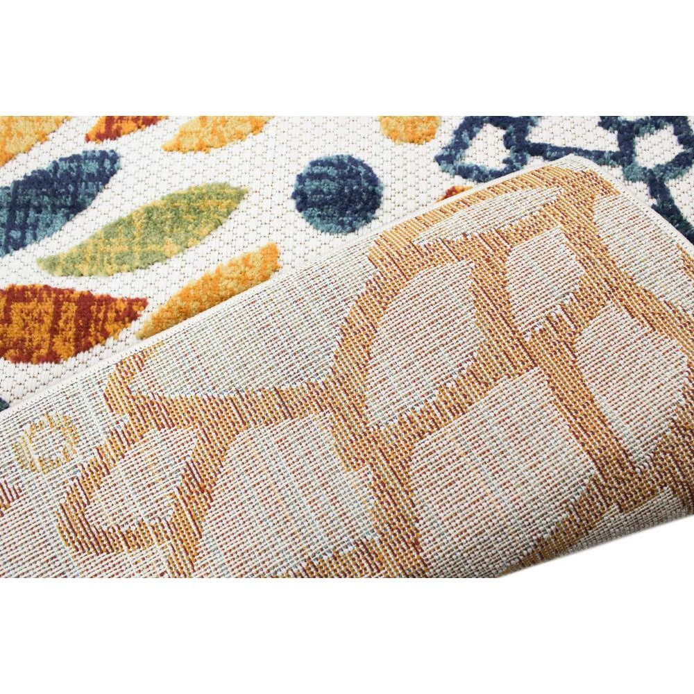 Veranda Ivory/Rust 5 ft. x 7.6 ft. Floral Transitional Area Rug by BASHIAN 3 Veranda Ivory/Rust 5 ft. x 7.6 ft. Floral Transitional Area Rug by BASHIAN - Image 3