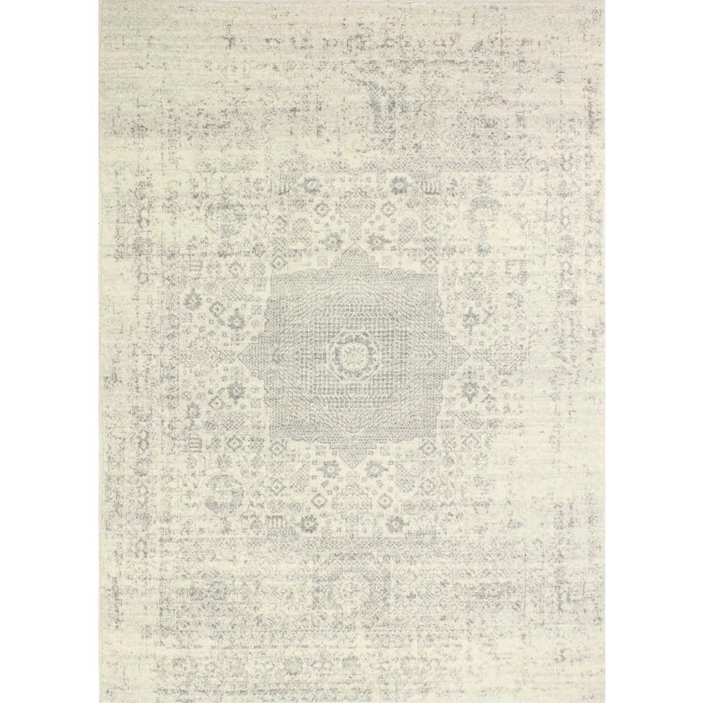 Everek Ivory/Silver 9 ft. x 12 ft. (8'6" x 11'6") Floral Transitional Area Rug by BASHIAN 1 Everek Ivory/Silver 9 ft. x 12 ft. (8'6" x 11'6") Floral Transitional Area Rug by BASHIAN