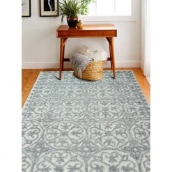 Verona Ivory/Slate 5 ft. x 8 ft. (5 ft. x 7 ft. 6 in.) Geometric Transitional Area Rug by BASHIAN -BASHIAN Shop ivory slate bashian area rugs 649652305271 31 1000