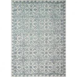 Verona Ivory/Slate 5 ft. x 8 ft. (5 ft. x 7 ft. 6 in.) Geometric Transitional Area Rug by BASHIAN