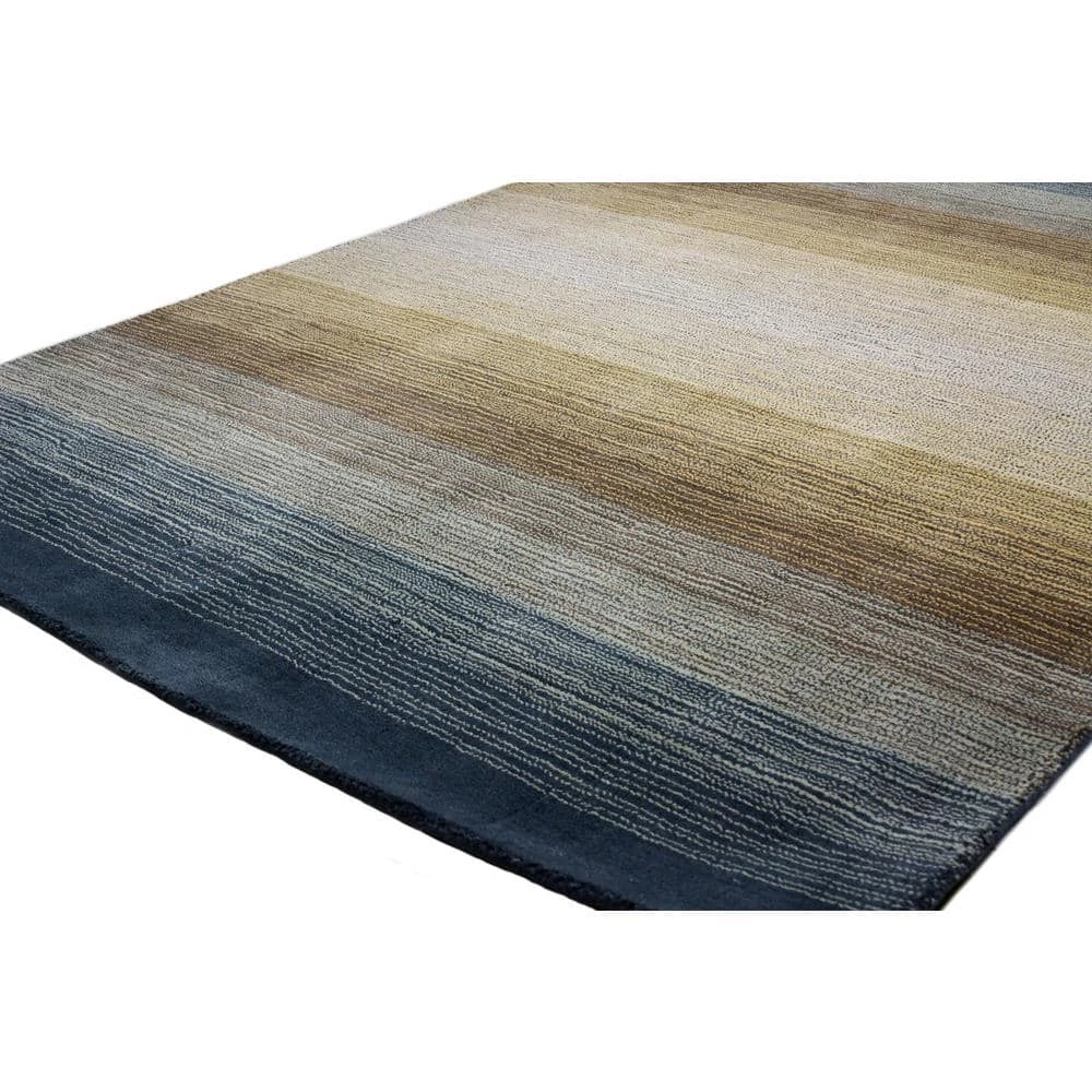 Contempo Lt. Blue 8 ft. x 10 ft. (7'6" x 9'6") Striped Contemporary Area Rug by BASHIAN 4 Contempo Lt. Blue 8 ft. x 10 ft. (7'6" x 9'6") Striped Contemporary Area Rug by BASHIAN - Image 4