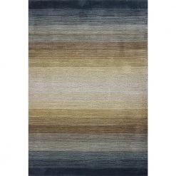Contempo Lt. Blue 8 ft. x 10 ft. (7'6" x 9'6") Striped Contemporary Area Rug by BASHIAN