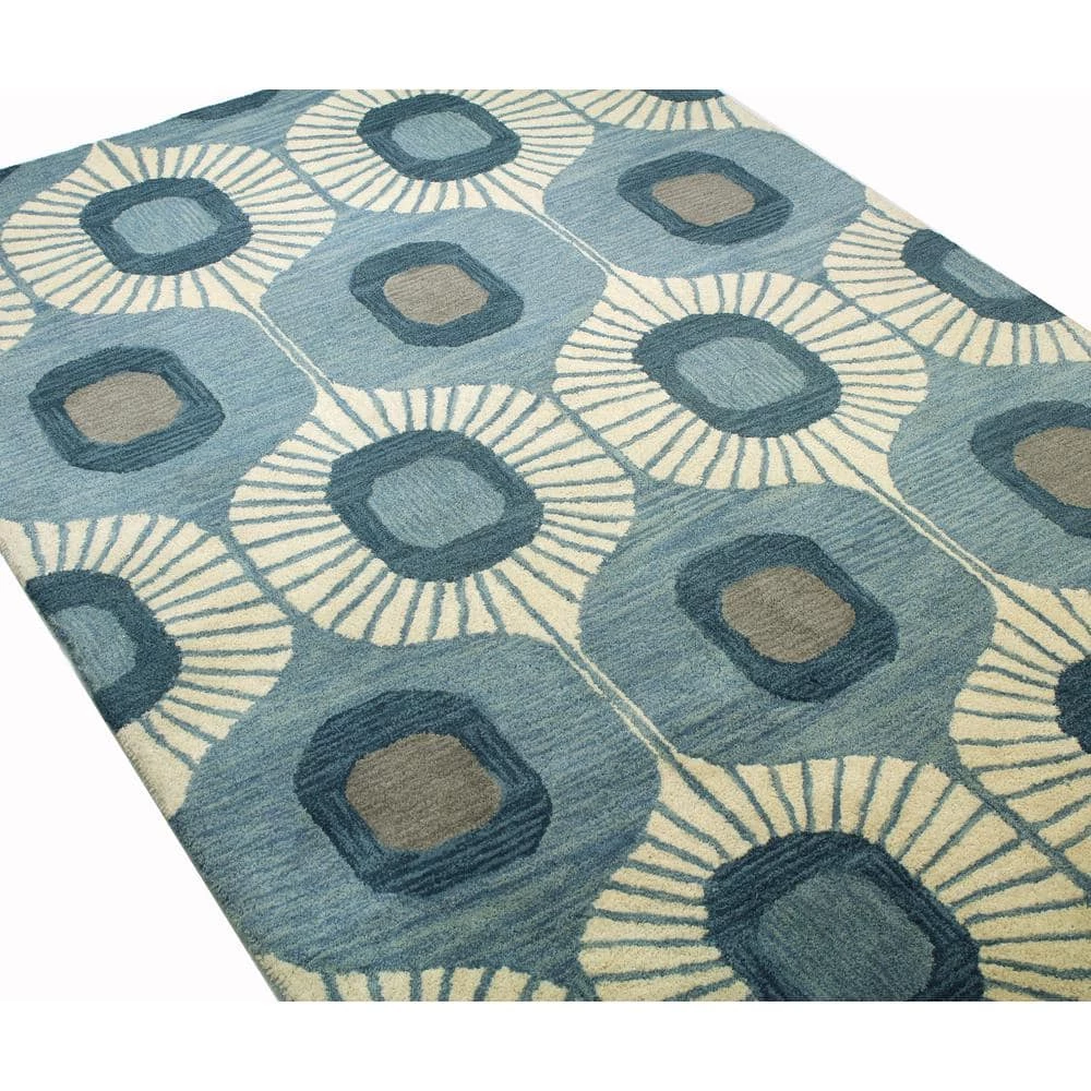 Chelsea Lt. Blue 9 ft. x 12 ft. (8'6" x 11'6") Geometric Contemporary Area Rug by BASHIAN 2 Chelsea Lt. Blue 9 ft. x 12 ft. (8'6" x 11'6") Geometric Contemporary Area Rug by BASHIAN - Image 2