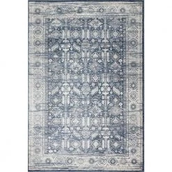 Cambridge Lt. Blue 7 ft. x 10 ft. (7'1" x 10') Geometric Transitional Area Rug by BASHIAN