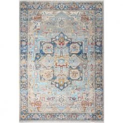 Century Lt. Blue 9 ft. x 12 ft. (8'6" x 11'6") Geometric Transitional Area Rug by BASHIAN